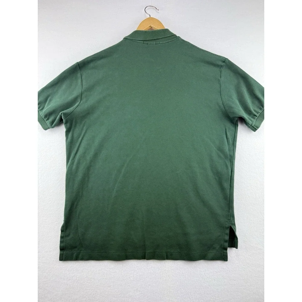 Polo Ralph Lauren Classic Green Cotton Short Sleeve Shirt Men's LG Orange Pony‎